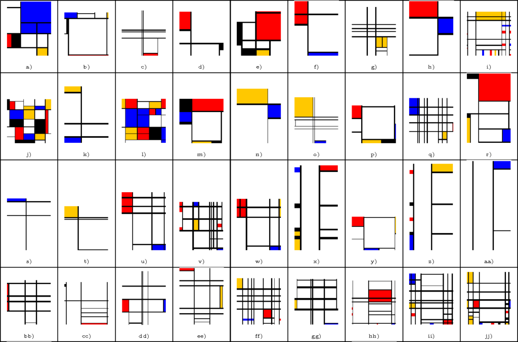 Procedural Generation Of Mondrian'S Neo-Plastic 2D Compositions For Stylistic Massing Extrusion Using Shape Grammar